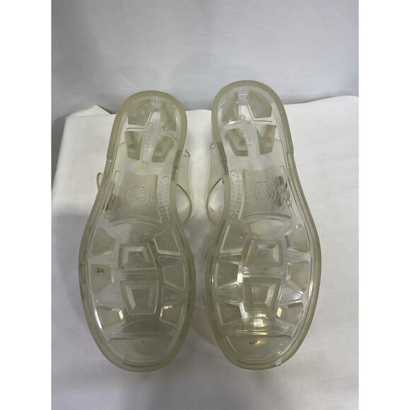 Gucci Jelly Fisherman GG Logo Gladiator Sandals - Size 5 - Picture 5 of 5